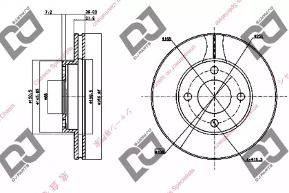 Тормозной диск DJ PARTS BD1581